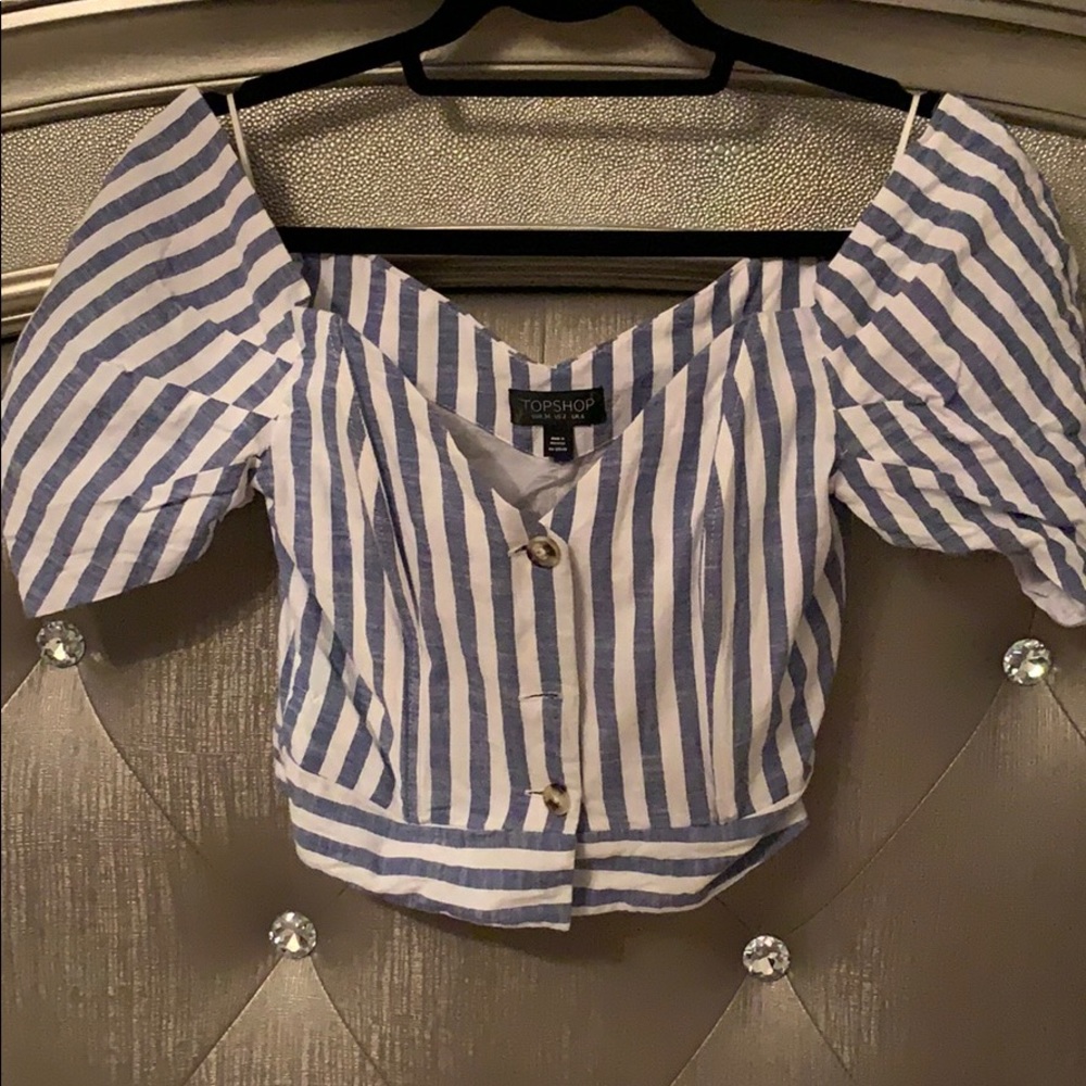 Top shop striped croptop